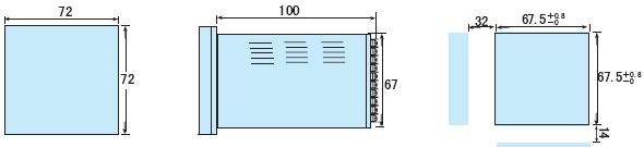 TE7溫控表|Toky東崎TE7經濟型PID溫控表 外形尺寸